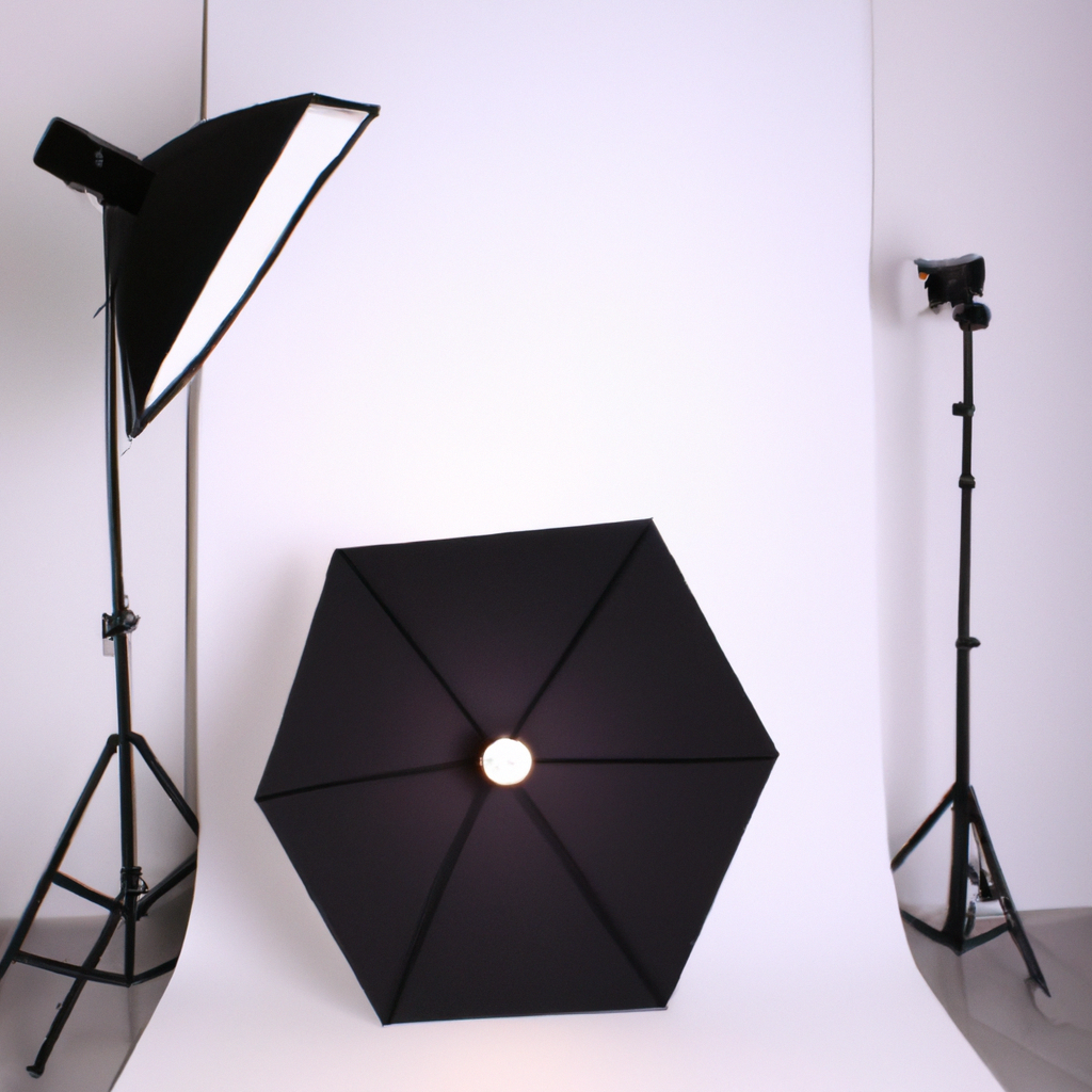 Estudio minimalista con ciclorama blanco y luz suave — Foto generada por IA